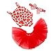 Livoty Doll Clothes Outfits Set Beautiful Yarn Dancing Dress for 18 Inch American Toy Girl Doll Accessory Girl's Toy (Red)