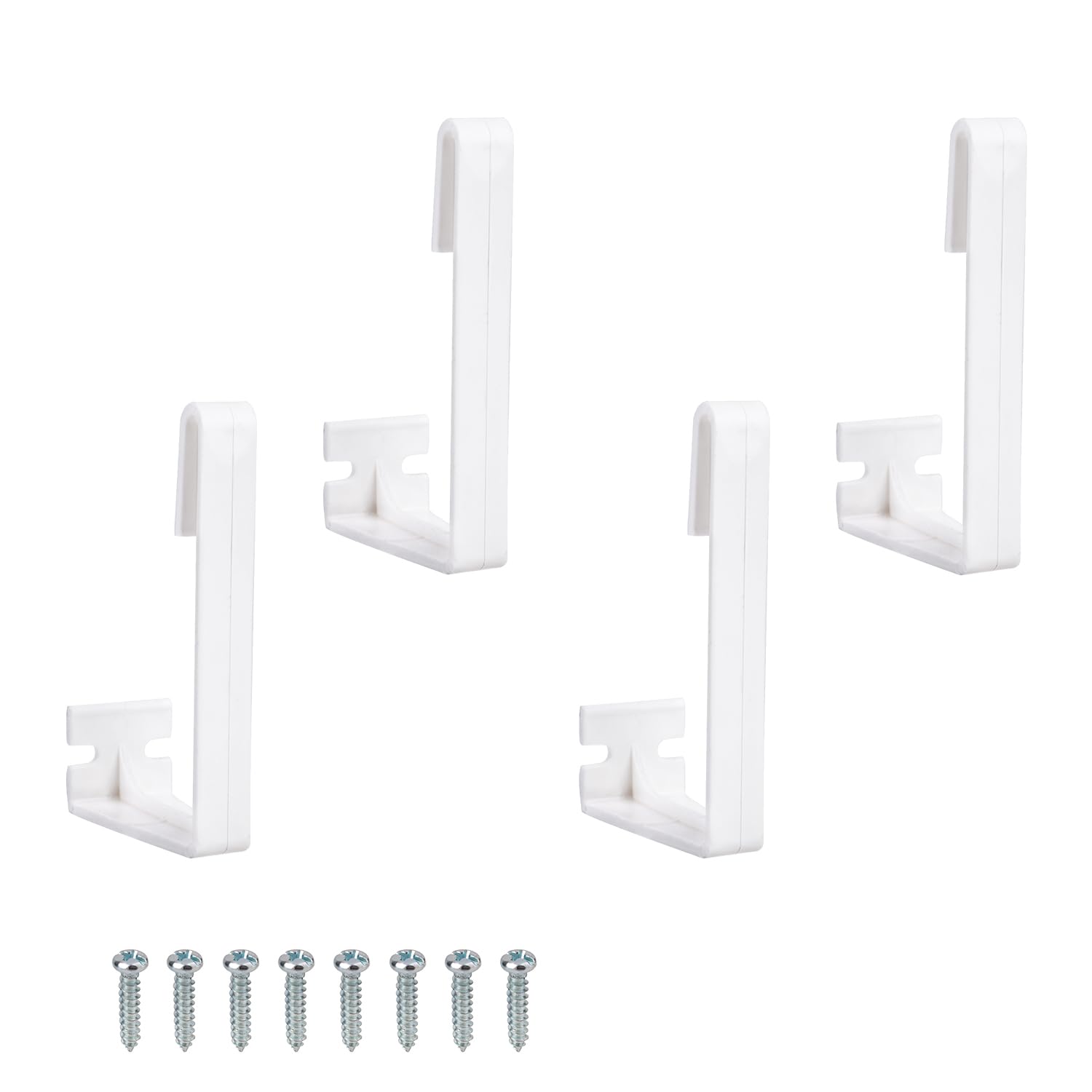 4 Pack RV Curtain Clips, Plastic Camper Curtain Track Clips with Screws Side Curtain Hold Down RV Curtains Holder RV Accessories Hardware for Inside RV Windows Curtain