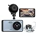 CAIDROX Dual Dash Cam, DashCam Front and Rear View Camera 1296P FHD 4 inch IPS Touch Screen 170° Wide Angle Dash Camera for Cars with Night Vision