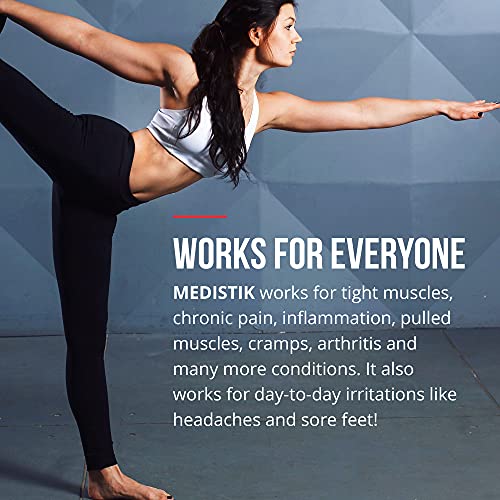 MEDISTIK ICE Roll-On - Natural & Fast Acting Cryotherapy Ice Roll On for Muscle, Joint Pain, Backache & Arthritis Pain Management, Pack of 4