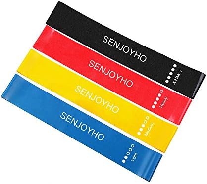 Exercise Resistance Loop Bands, Exercise Fitness Bands for Stretching, Physical Therapy and Home Fitness with 4 pack