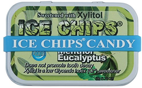 ICE CHIPS Xylitol Candy Tins (Menthol Eucalyptus, 6 Pack) - includes ICE CHIPS BAND as shown - //medicalbooks.filipinodoctors.org