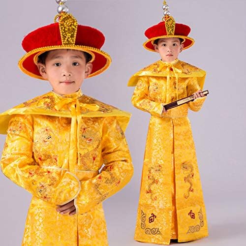 Cxlyq Hanfu Chinese Boys Emperor Dragon Robe Dress Costume Outfit Hanfu Ancient Qing Dynasty Emperor Prince Children'S Costumes