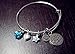 NaNa Chic Jewelry You are my sunshine, my only sunshine Women Pendant Expandable Wire Bangle Adjustable Birthstone Bracelet, July, B001-007