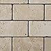 Ivory Travertine 2 X 4 Tumbled Brick Mosaic Tile - Box of 5 sq. ft.