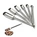 Pengxiaomei One Set of 6 Professional Stainless Steel Measuring Spoons , For Measuring Dry and Liquid Ingredients Measure Spoon Set