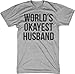Mens Worlds Okayest Husband T Shirt Funny Hilarious Gift for Dad Sarcastic