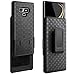 Fingic Galaxy Note 9 Belt Case,Note 9 Holster Clip Case,Slim Shell Holster Combo Cover with Kick-Stand and Swivel Belt Clip Holster for Samsung Note 9 Phone,Black