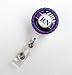 RN Zebra Badge Holder Purple - ID Badge Reel - Name Tag Badge - Nursing Badge - Nurse Badge Clip - Cute ID Badge Reel