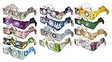 22 Pairs 3D Christmas and New Years Glasses - 13 Different Exclusive Styles -  Flat - 3Dstereo Holiday Eyes(TM)