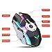 Rechargeable 2.4G Wireless Gaming Mice with USB Receiver and RGB Colors Backlit for Laptop,Computer PC and MacBook (600 Mah Lithium Battery)- Blackthumb 2