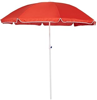 Dehner Gute Wahl Sonnenschirm Saturn, Ø 200 cm, Höhe 180 cm, Polyester, orange