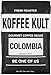 Koffee Kult Colombian Medium Roast Coffee Beans 100% Single Origin Colombia Arabica Whole Bean (Whole Bean, 32oz)