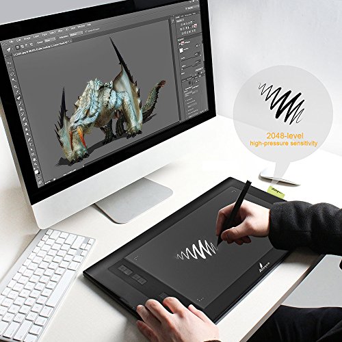 Graphic Tablet AP1060 10 x 6 inch 8 Hot Keys 2048 Level with Battery-free Stylus Passive pen for Windows 10/8/7 &Mac OS,Artist Designer,Amateur Hobbyist,Gift for Kids - Thumbnail 5