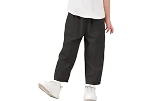 Miipat Girls Parachute Cargo Pants Quick Dry Waterproof Barrel Pants Elastic Waist Kids Hiking Joggers