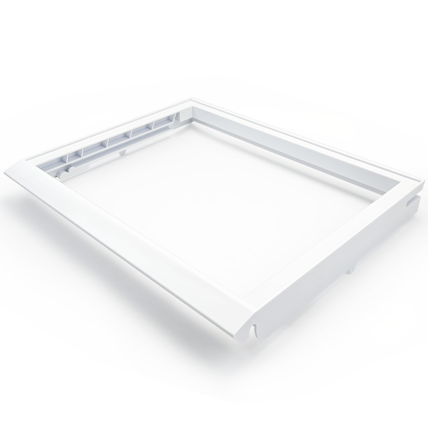 Photo 1 of W10508993, 2209698 Crisper Cover Frame (no glass) Compatible with whirlpool, kenmore, maytag, amana, kitchenAid refrigerator etc. Shelf Frame W10275293 Replace 2206096, 2217123, AP5644252, PS4082908