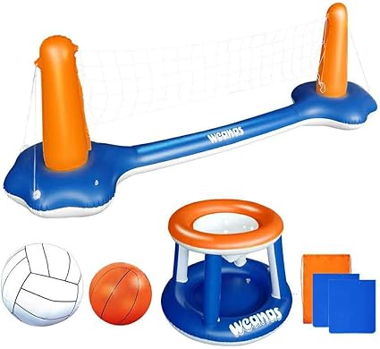 inflatable pool volleyball set
