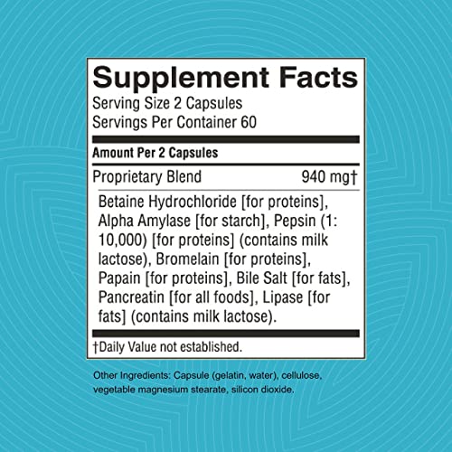 Nature's Sunshine Digestive Enzymes Powerful Proprietary Blend for