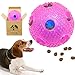 Amuda Pet IQ Interactive Treat Puzzle Food Dispensing Ball, Non Toxic, Bouncy Dog Tooth Cleaning Chewing Training Toys Balls