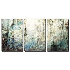 3 Panel Abstract Grunge Color Compositon x 3