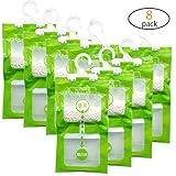 Hapy Shop 8 Pack Wardrobe Hanging Hygroscopic Anti-Mold Deodorizing Moistureproof Desiccant Hanging Bag for Kitchen Bathroom,Dehumidification Process Could be Witness