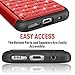 TILL S8 Case, Galaxy S8 Case for Girls Women, (TM) Studded Rhinestone Crystal Bling Shock Absorbing Hybrid Defender Rugged Slim Case Cover for Samsung Galaxy S8 S VIII 5.8 Inch 2017 [Red]