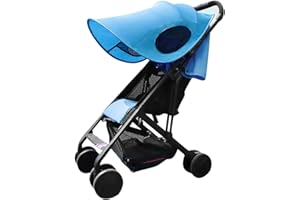 SIQITECHNO Universal Sun Shade for Baby Stroller UV Protection Rainproof Sun Cover for Stroller Pram Pushchair Buggy Blackout Parasol Sunshade Blind Canopy Cover Pushchair Anti-UV Awning for Travel Park Walking