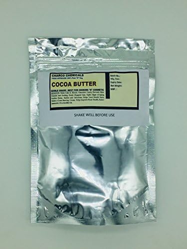 Charco Chemicals Unrefined, Non-Deodorized, Food Grade, Fresh Raw Cocoa Butter From Organically Grown Cacao Beans (200 g)