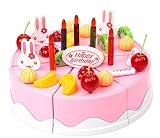 Life-Tandy 37pcs DIY Birthday Cake Model Kitchen Toy 3+ Children Kids Early Educational Classic Toy Pretend Play by Completestore