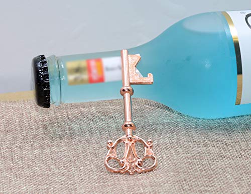 Wedding Favors for Guests 100 Pack Mixed Large Skeleton Key Bottle Openers (Rose Gold) with Tag and Pillow Candy Box and Twine Vintage Bridal Shower Favors Bottle Openers (100 pack Rose Gold)