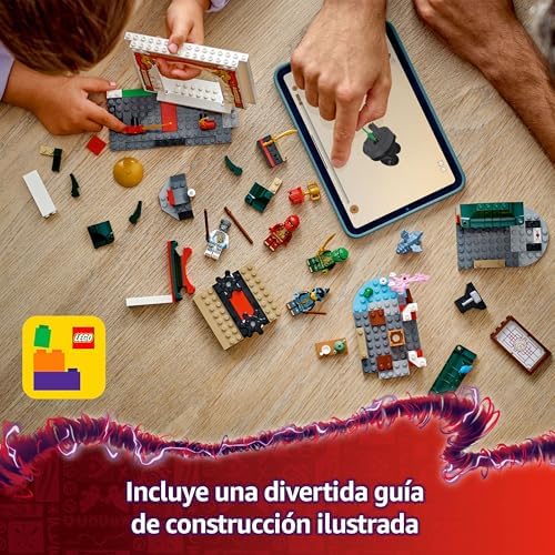 Ninjago Templo Ninja del Spinjitzu Maqueta de Construcción con 4 Minifiguras de Zane, NYA, Kai y Lloyd con Armas Ninja y Dragón de Juguete, Regalo para Niños y Niñas de 4 Años o Más 71831