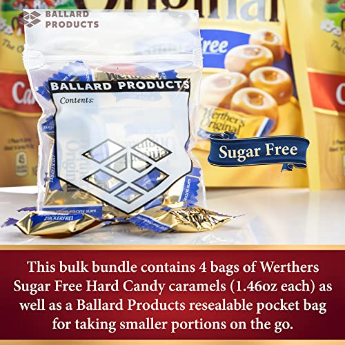 Werthers Sugar Free Hard Candy Pack of 4 Bags of Werthers Original Hard