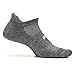 Feetures High Performance Max Cushion Ankle Sock - No Show Socks for Women & Men with Heel Tab - Heather Gray, XL (1 Pair)