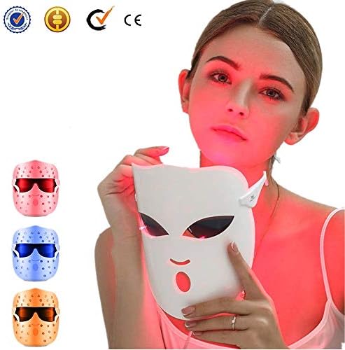 LED Face Mask 3 Color Mask Photon Light Therapy Facial Skin Care Facial Beauty Rejuvenation Anti-Aging Tightening Remover Wrinkle System Instrument