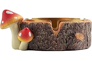 MONMOB Mushroom Pot Key Bowl Ring Holder Ash Tray Cigar Ashtray Home Office Porch Patio Decorations