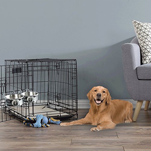 Mlcini Hanging Pet Bowl Stainless Steel Food Water Bowls Bunny
