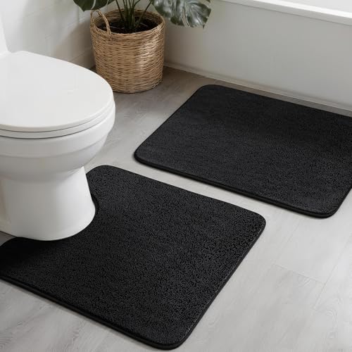 YIHOUSE Memory Foam Bathroom Rugs Sets