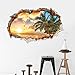 Sunny Beach 3D Broken Wall Vinyl Wall Stickers for Bedroom Living Room Background Decor Removable Decals