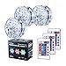 AnSaw Submersible LED Lights, IR Remote Controlled RGB Changing IP68 Waterproof Lights for Aquarium Vase Base Pond Swimming Pool Garden Party Weeding (3 Packs, 10-LED, RGB)