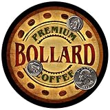 Bollard Family Name Coffee Rubber Drink Coasters