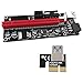 N N.ORANIE PCIE Riser 1X to 16X Graphics Extension for GPU Mining Powered Riser Adapter Card, 60cm USB 3.0 Cable, 4 Solid Capacitors, Two 6PIN and Molex 3 Power Options (VER 009S, 1-Pack)