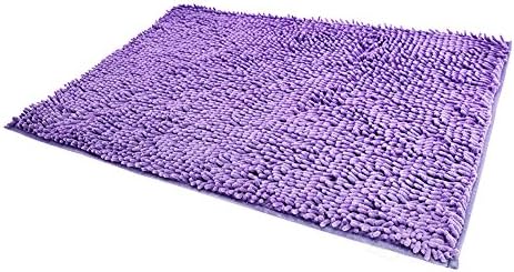 RoomDiary Non Slip Absorbent Bath Mat Bathroom Shower Rugs Carpet Machine Washable-Lilac, 20 x 32 Inches
