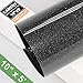 Glitter 10Inx5ft Black Heat Transfer Vinyl Roll(HTV for T-Shirt Clothing Garment Bags