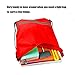 GoodtoU Drawstring Backpack Bags 10 Pcs Reflective Sack Backpack Gym Cinch Bag Red Nylon Drawstring Bag Bulk
