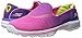 Skechers Kids Go Walk 3 Slip On (Little Kid/Big Kid), Purple/Neon Pink, 12 M US Little Kid