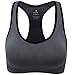MIRITY Women Racerback Sports Bras - High Impact Workout Gym Activewear Bra Color Black Grey Green Size M
