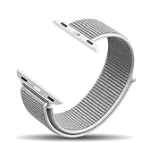 amBand Apple Watch Sport Loop Band 38mm, Lightweight Breathable Nylon Replacement Band for Apple Watch Nike+, Series 1, Series 2, Series 3, Sport, Edition-Seashell