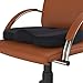 bonmedico Orthopedic Seat Cushion - Home Office Soft Non-Slip & Memory Foam Seat Pillow to Relieve Back, Sciatica & Coccyx/Tailbone, For Office Chair Cushion, Car Seat Cushion Or for Wheelchair, Black