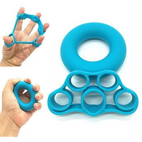Hand Grip Strengthener Finger Stretcher Strength Trainer for Forearm Exercise/ Guitar Finger Strengtheners/Rock Climbing Grips-6 Set (Finger Hands Stretchers)