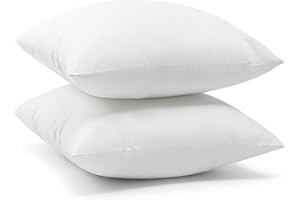 15x15 Pillow Inserts Set of 2, Soft & Breathable Throw Pillow Inserts with Zipper Closure Washable and Lightweight for Cushio